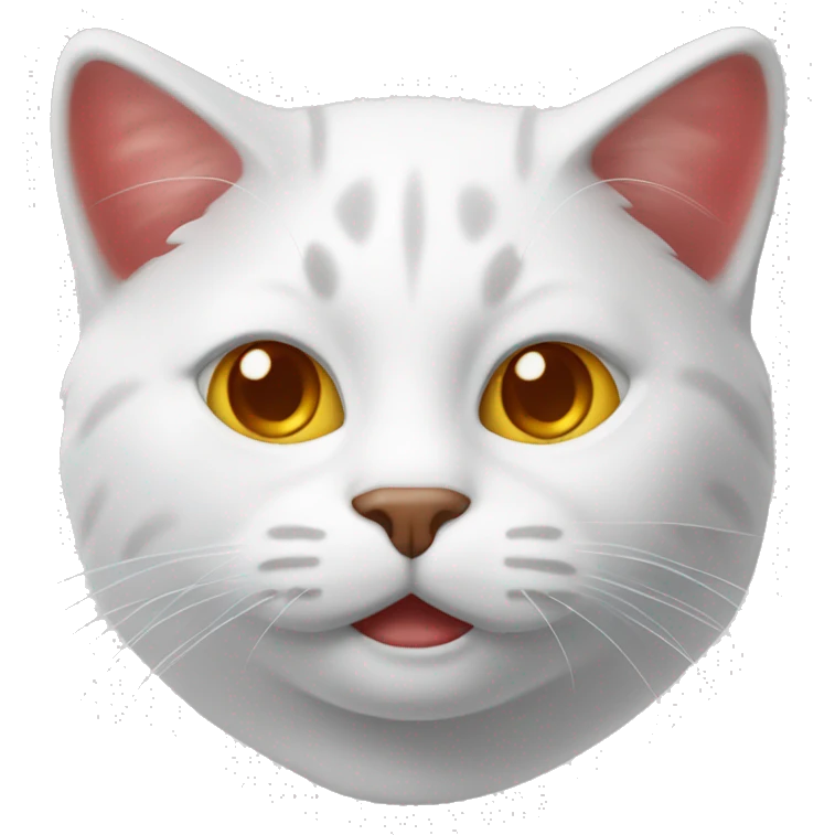 gatto bianco e rosso emoji