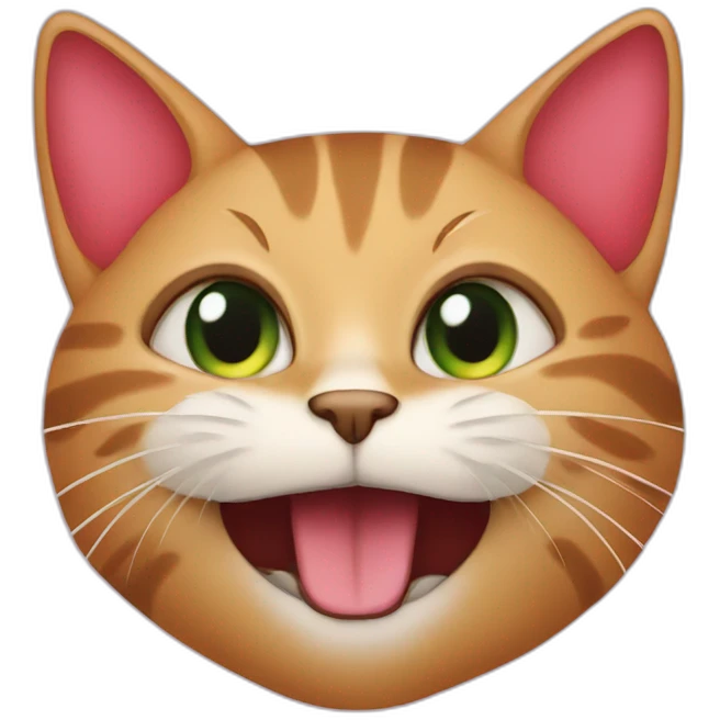 Cat with strowbery emoji