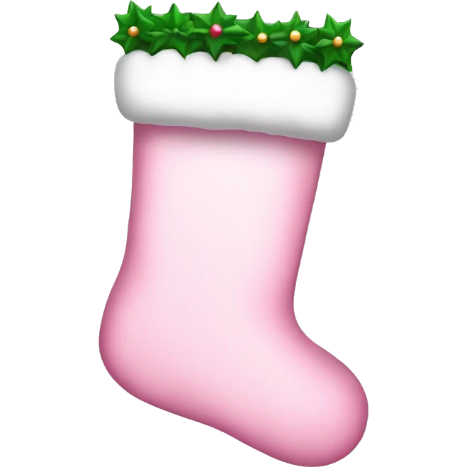 Light Pink Christmas Stockings  emoji