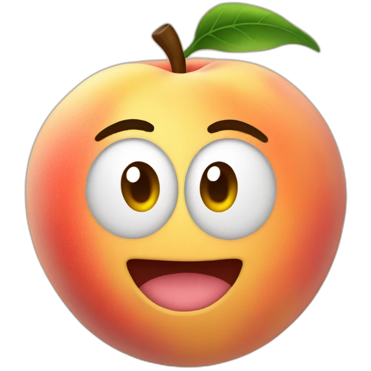 peach-with-face emoji
