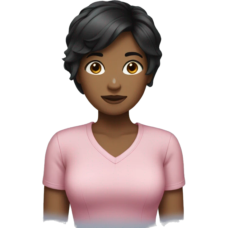 A girl with short black hair emoji