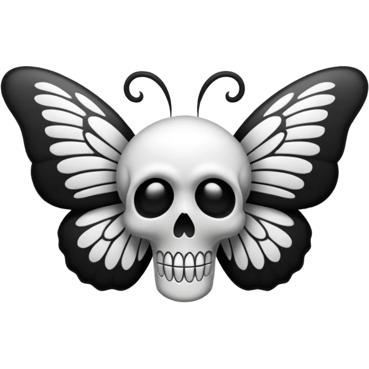 crea un emoji de una mariposa / polilla de la muerte pero que la calavera esté en las alas  emoji