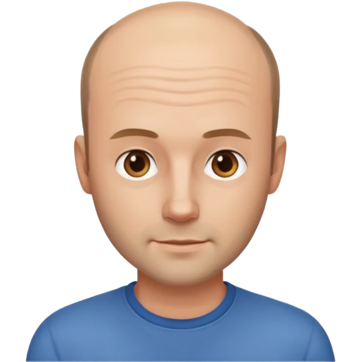 man casual clothes balding hairline emoji