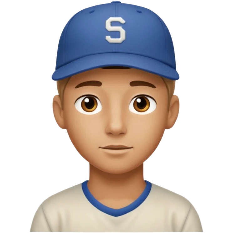 handsome boy with backside cap only neck  emoji