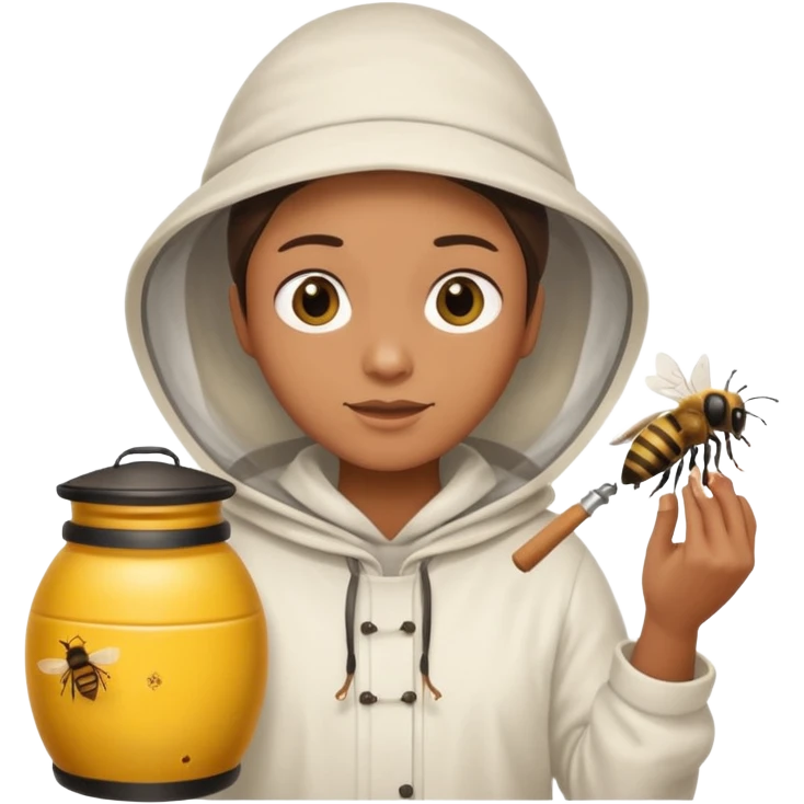 beekeeper white cloth emoji