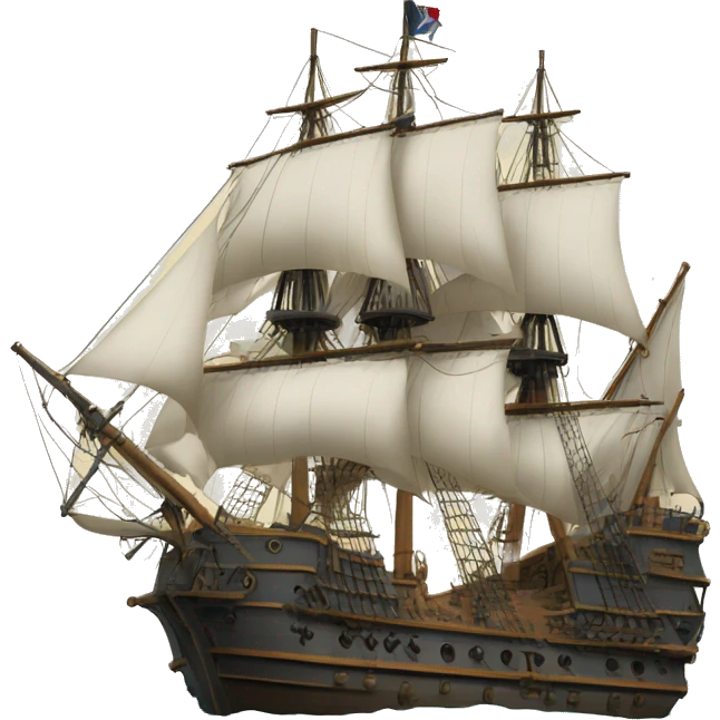 new frigate XVII century emoji