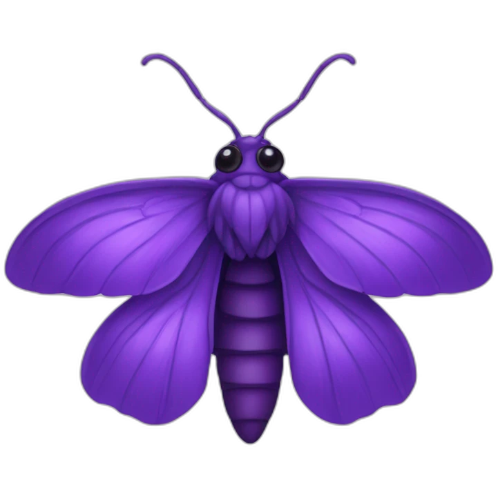 Purple moth with 4 hands emoji