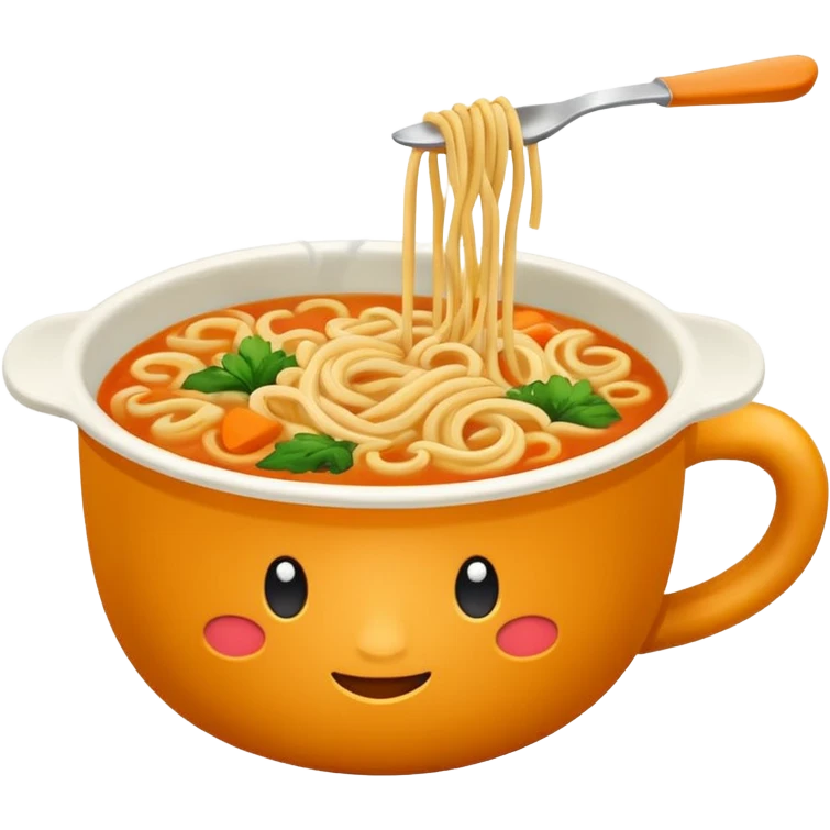 Vasos de sopa instantánea Marchan  emoji
