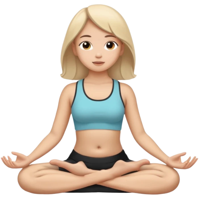 девочка сидит в позе лотоса и дышит emoji
