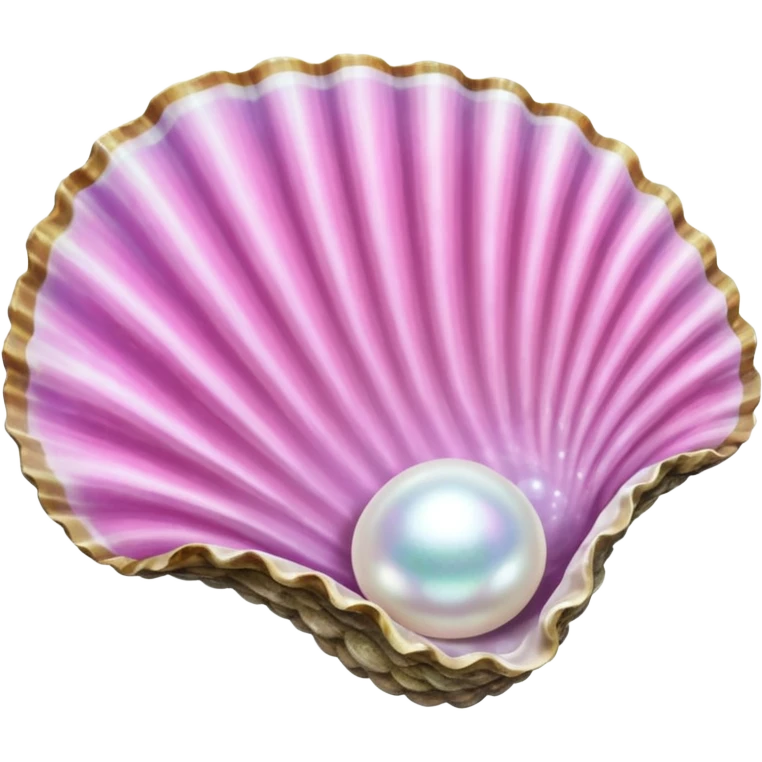 Pink Sparkle oyster Shell with pearl emoji