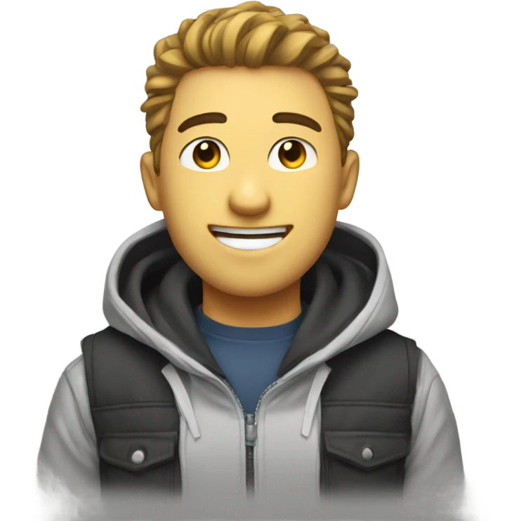 a cool tech guy, simple and likes anime emoji