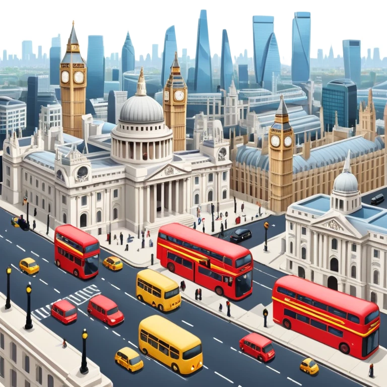 Cinematic realistic view of London emoji