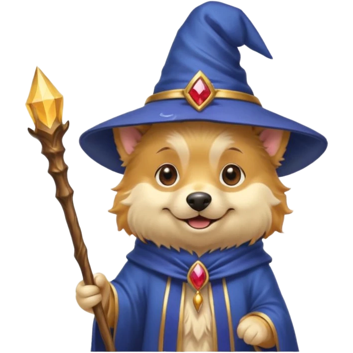 Dog wizard emoji