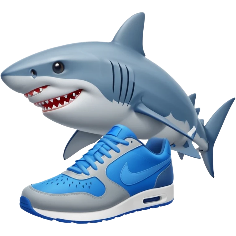 shark in blue Nike's  emoji