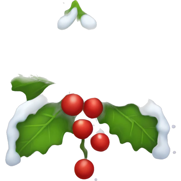 mistletoe with snow emoji