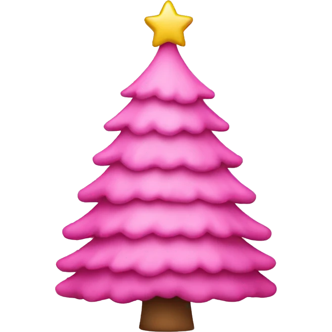 Pink Christmas tree  emoji