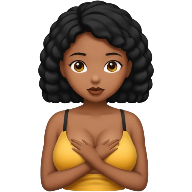 Boobs black girl emoji
