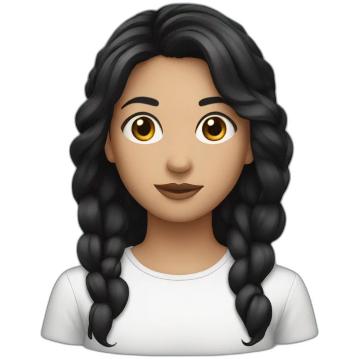 Hanna-black hair emoji