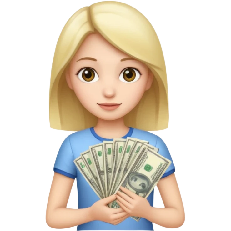 Девушка у которой много денег  emoji