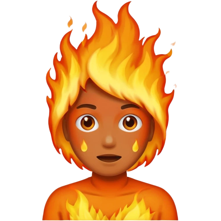 Spontaneous human combustion emoji