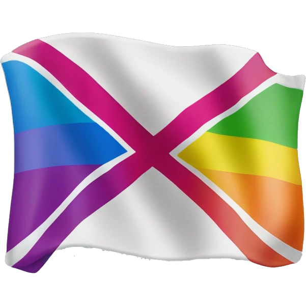 Drapeau gay avec une croix  emoji