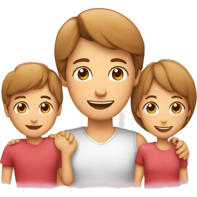 Heart and mom and dad and kids emoji
