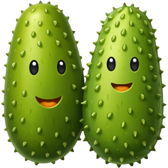 One pickle and a pair of pickleballs  emoji