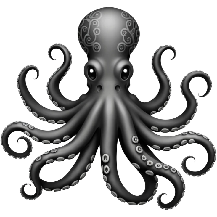 Black and white octopus tattoo  emoji