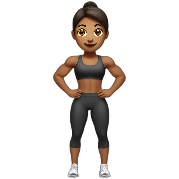 muscular gym girl emoji