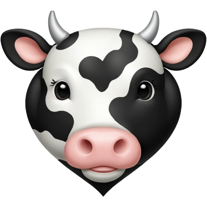 Cow print heart emoji