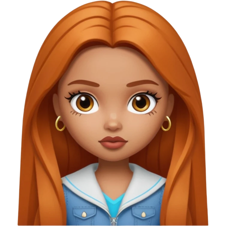 pretty bratz baddie, looking like ginny miller from ginny and georgia emoji