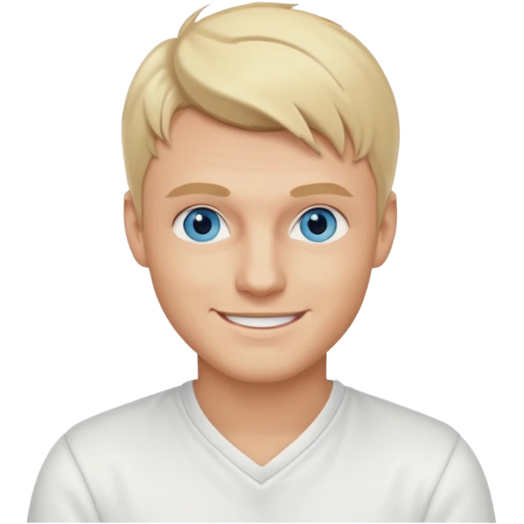 Nick Carter blue eyes, blonde hair, white outfit emoji