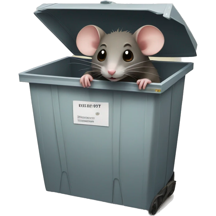 rat in a dumpster emoji