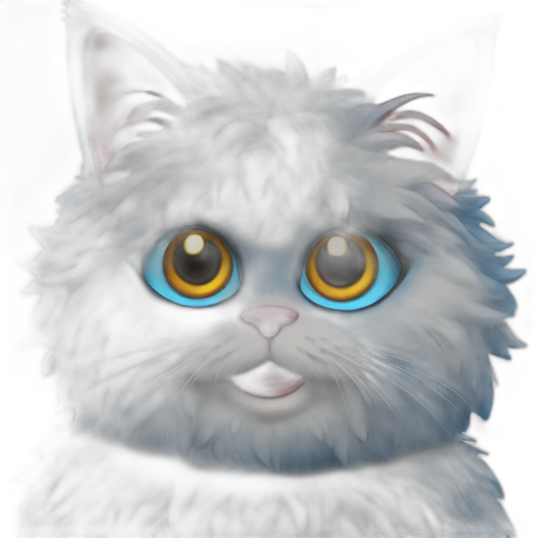 Furby Cat blue red emoji