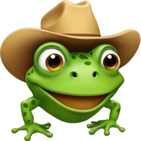 frog cowboy emoji