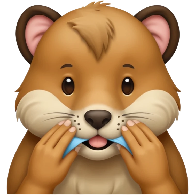 animal wiping its nose emoji