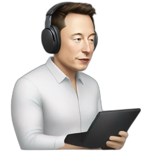 elon musk listening to music emoji