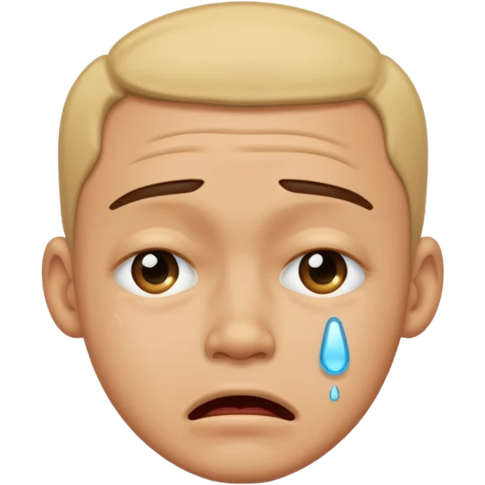 Light skin man crying  emoji