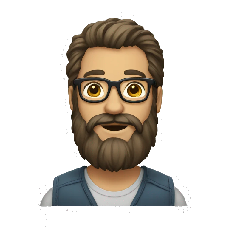 Un barbu à lunette  emoji