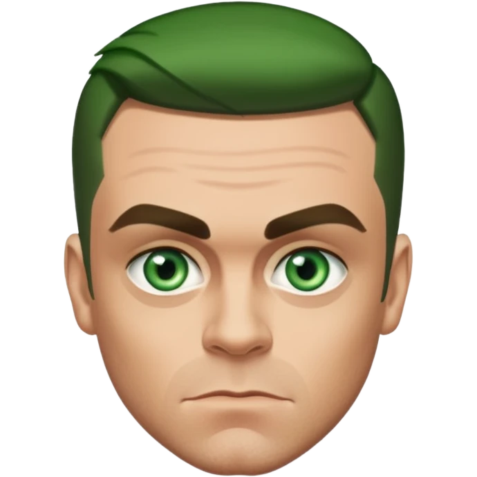 Robbie Williams with Green Eyes emoji