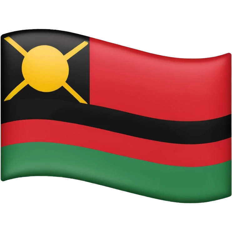 Pan African-African American Flag (Red-Black and Green horizontal stripes) - no stars or no other symbols, just the flag emoji