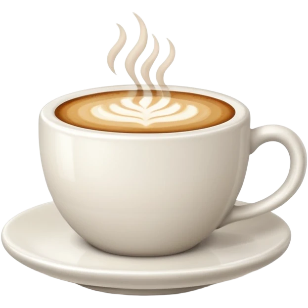 Cappuccino in small cup without a smily on it emoji