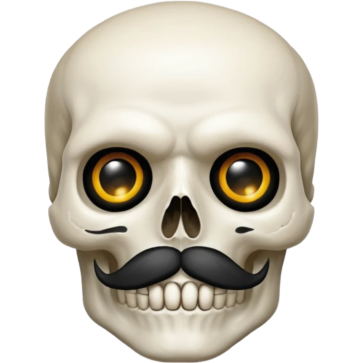 A skull with Hitler's moustache emoji