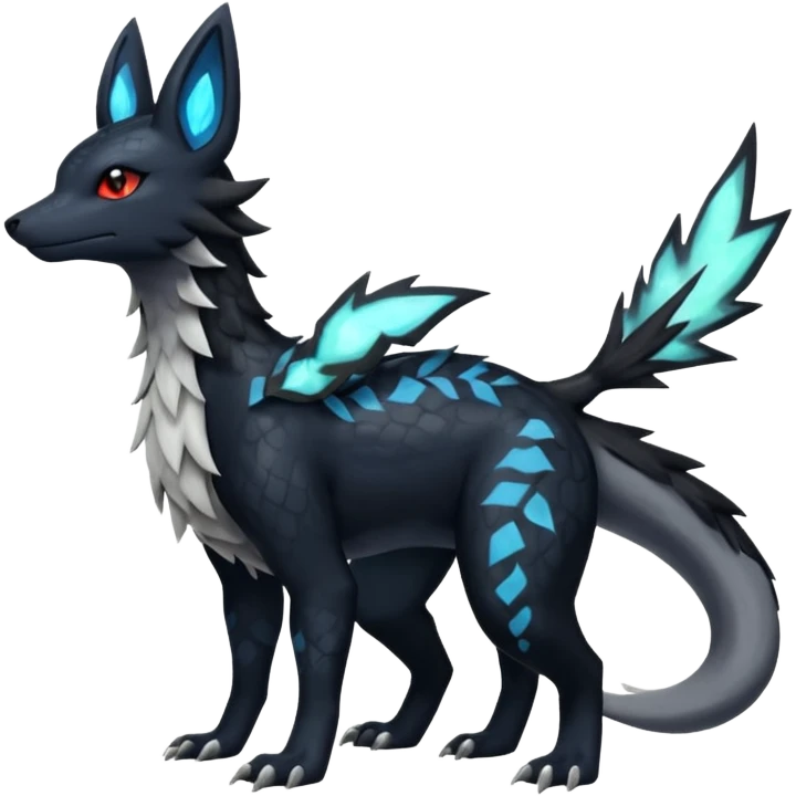 Salandit-Nargacuga-Umbreon-Silvally-fusion (full body) emoji