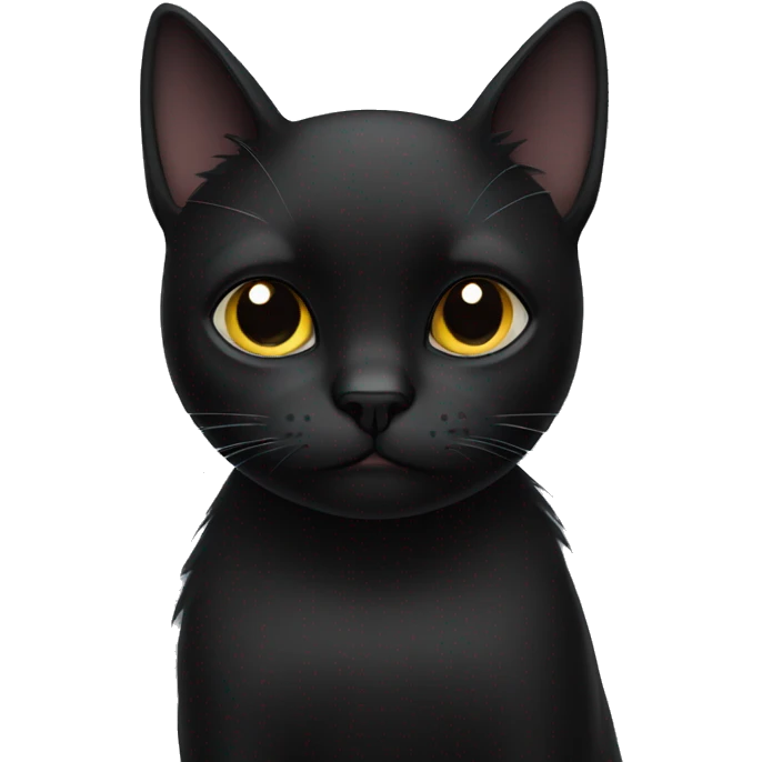 black cat sad face emoji