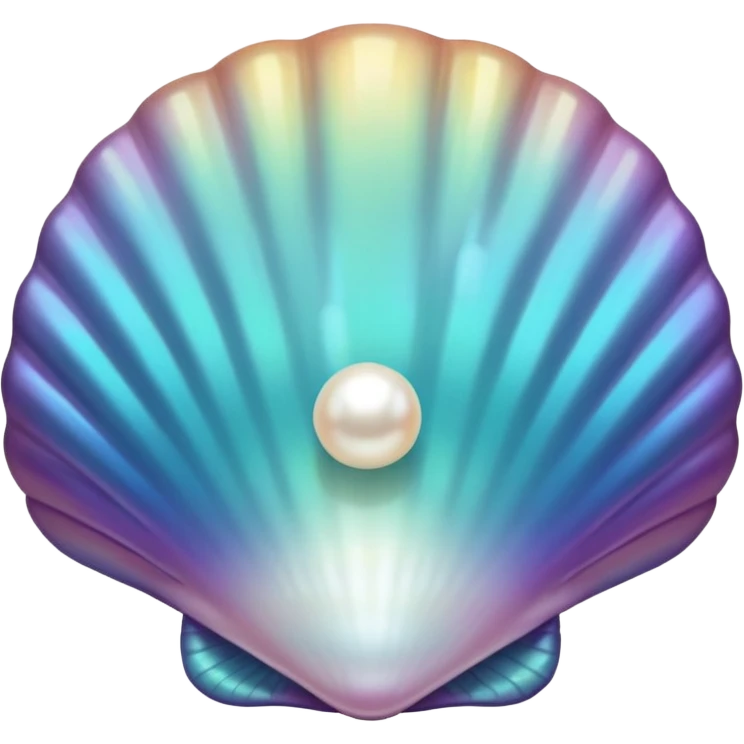 A shell with a big pearl inside. emoji