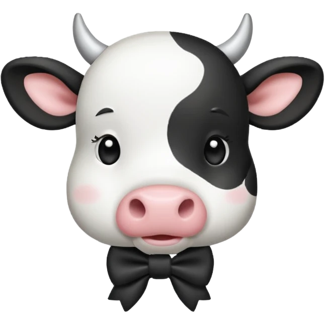 Cow with bow emoji