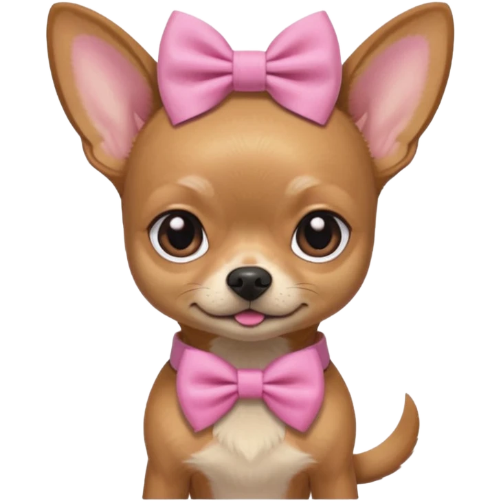 A Chihuahua with pink bow stranger Things character costume emoji