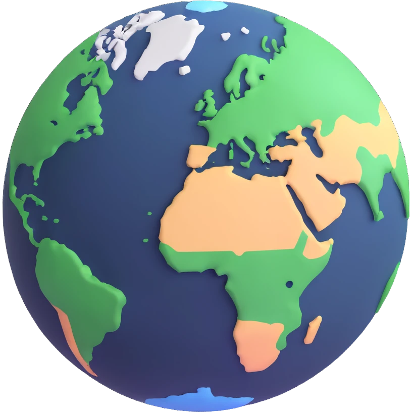 A single green leaf resting gently on the surface of the Earth, as seen from space. The planet is round with visible continents and clouds, and the leaf appears calm and symbolic. emoji