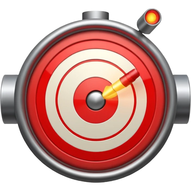Moving target with blinking light emoji